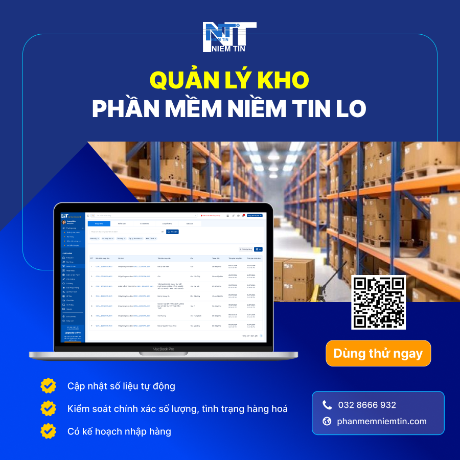 Phần mềm quản lý kho Niềm Tin đã đồng hành cùng hàng ngàn doanh nghiệp hơn 20 năm qua