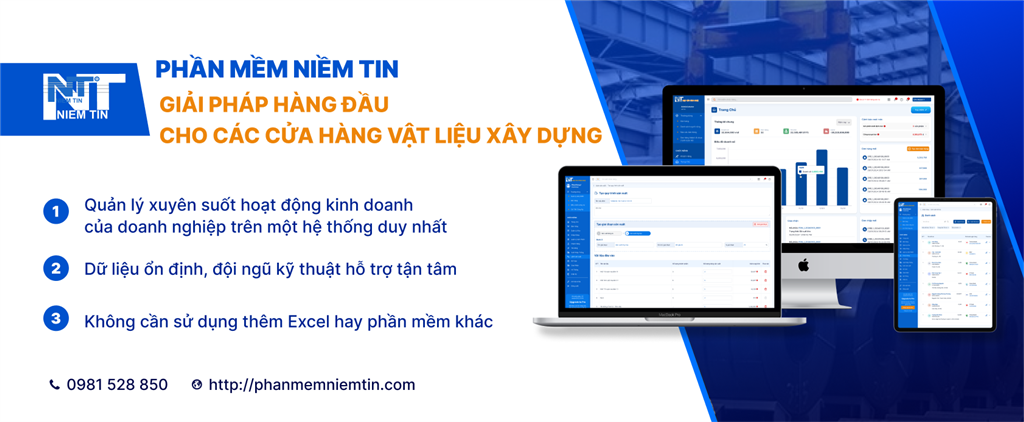 Phần mềm Niềm Tin, phần mềm quản lý cửa hàng vật liệu xây dựng