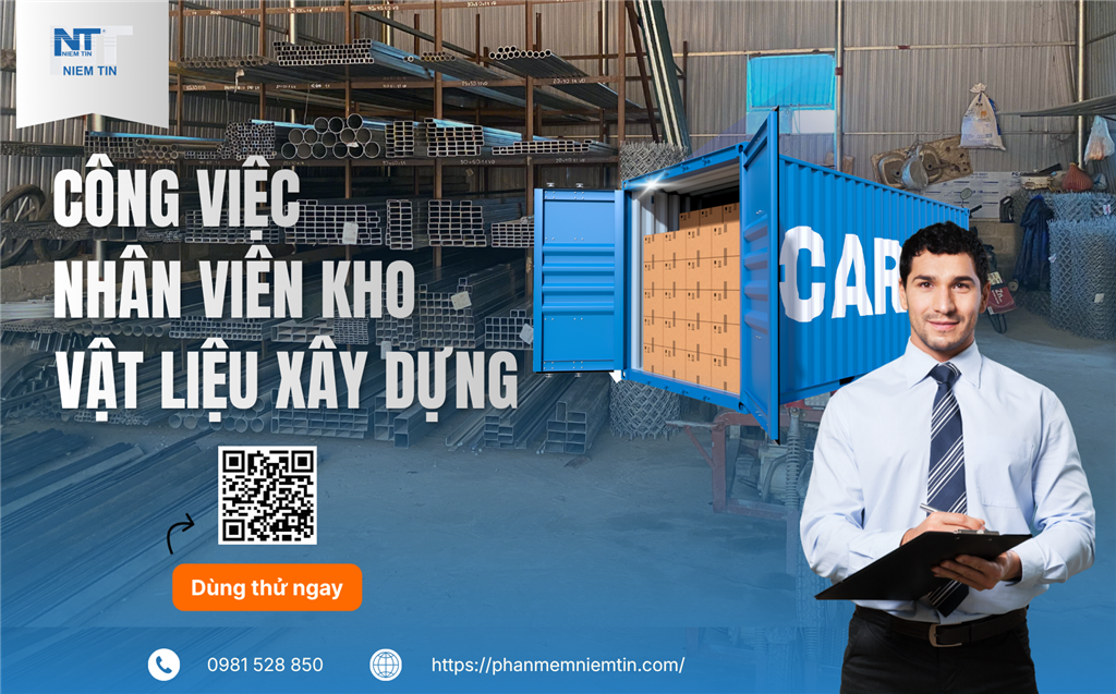 Công việc của nhân viên kho VLXD