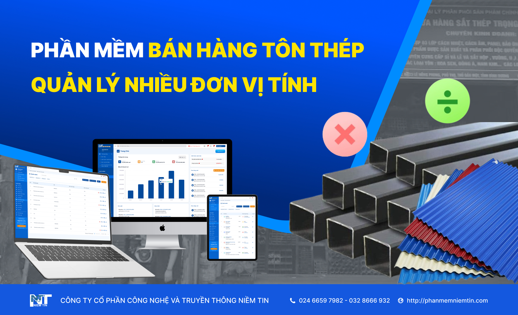PHẦN MỀM BÁN HÀNG TÔN THÉP QUẢN LÝ NHIỀU ĐƠN VỊ TÍNH