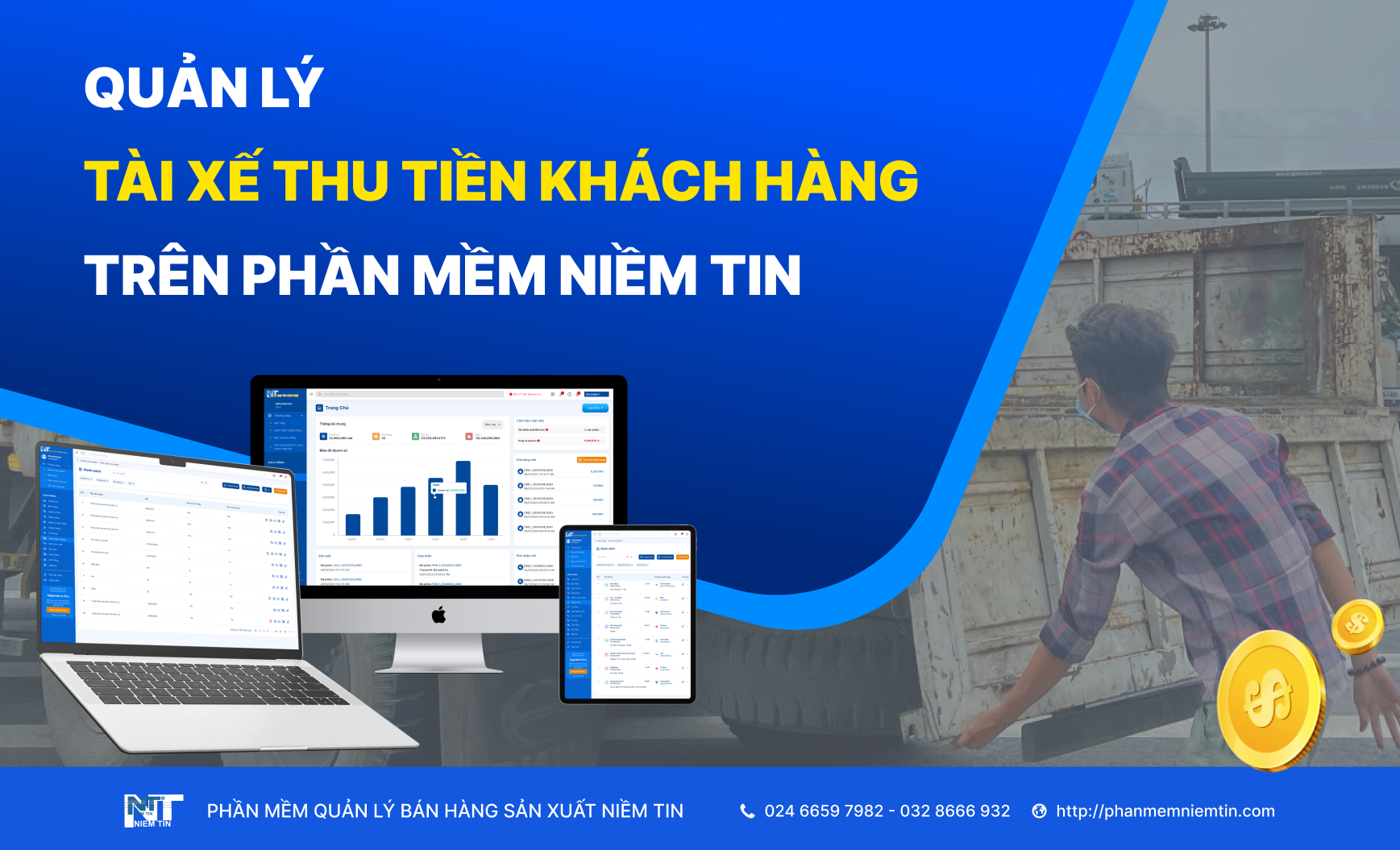 QUẢN LÝ TÀI XẾ THU TIỀN KHÁCH HÀNG TRÊN PHẦN MỀM NIỀM TIN