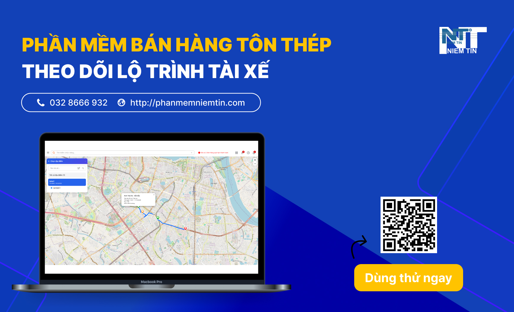 PHẦN MỀM BÁN HÀNG THEO DÕI LỘ TRÌNH TÀI XẾ TÔN THÉP