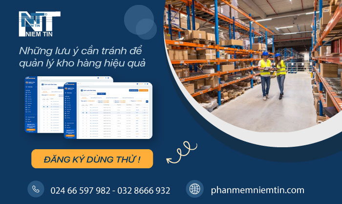 Những lưu ý cần tránh khi quản lý kho hàng